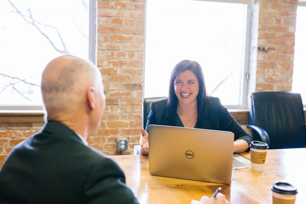 two people at a job interview