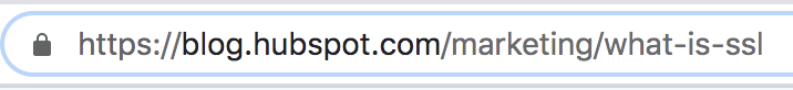 screenshot of a URL showing a SSL security lock
