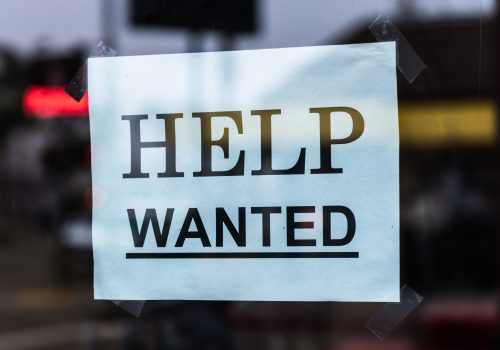 a help wanted sign